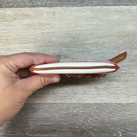 Dooney & Bourke Red and White Striped coin purse - Picture 3 of 10